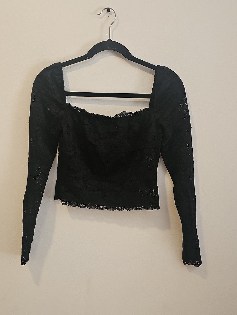 Guess black lace top